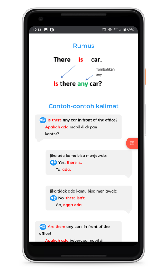 Dilengkapi contoh dengan audio yang membuat kamu bisa mengerti pengucapan yang benar